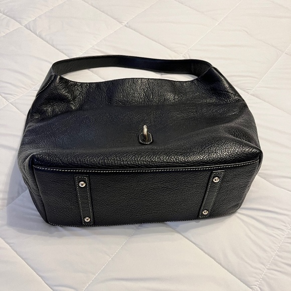 Dooney & Bourke Belvedere Pebbled Leather Bag with Gold Hardware - Black - Picture 5 of 7